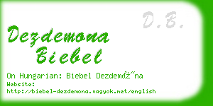 dezdemona biebel business card